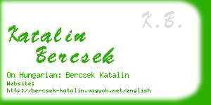 katalin bercsek business card